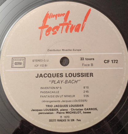 Jacques Loussier : Play Bach (3xLP + Box, Comp)