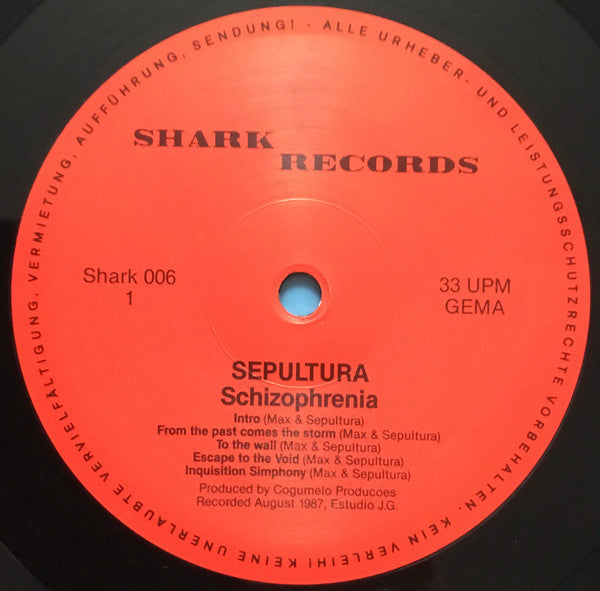 Sepultura : Schizophrenia (LP, Album)
