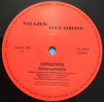 Sepultura : Schizophrenia (LP, Album)