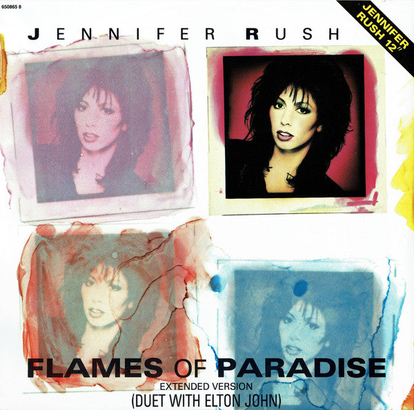 Jennifer Rush Duet With Elton John : Flames Of Paradise (Extended Version) (12", Single)