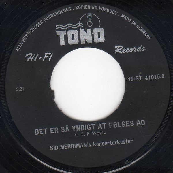 Sid Merriman's Koncertorkester : Brudevalsen (7", Single)