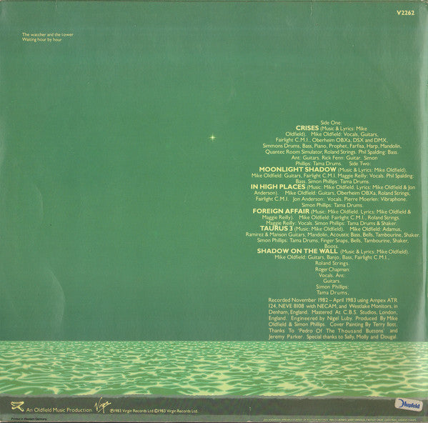 Mike Oldfield : Crises (LP, Album, RE)