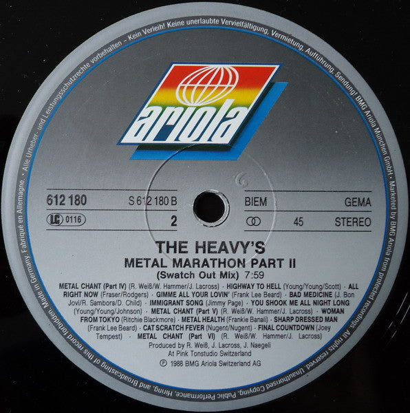 The Heavys : Metal Marathon (12", Maxi, Mixed)