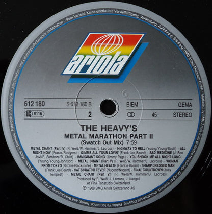 The Heavys : Metal Marathon (12", Maxi, Mixed)