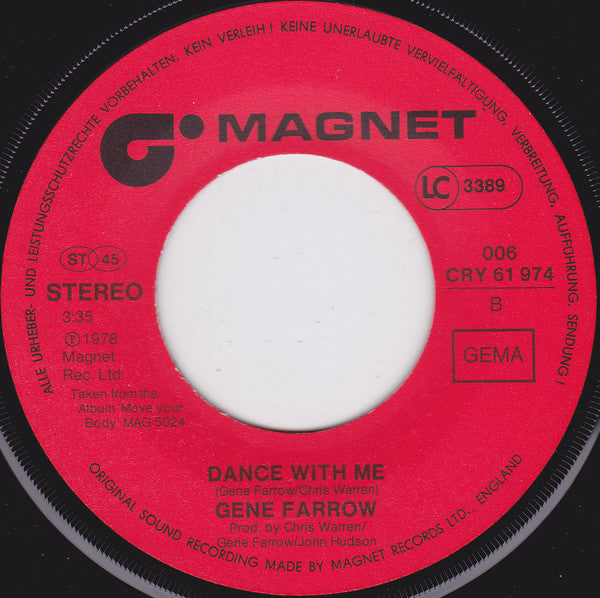 Gene Farrow : Hey You Should Be Dancing (7", Single)