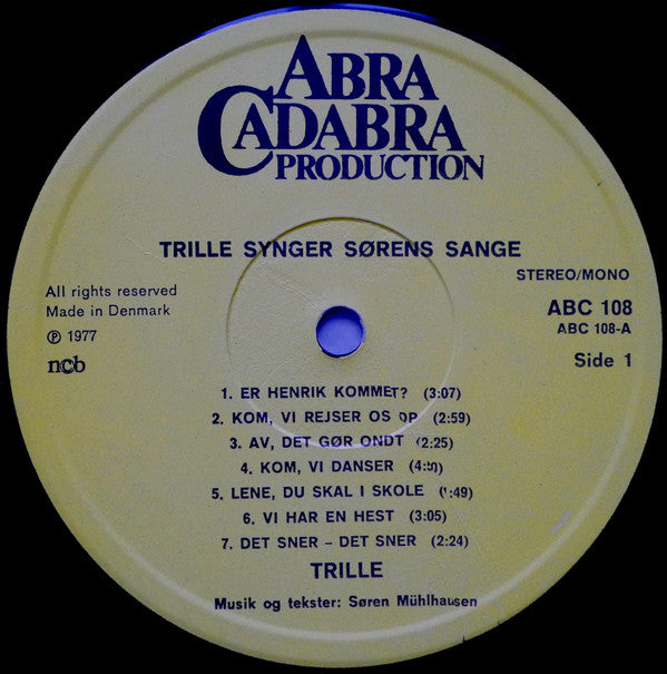 Trille : Trille Synger Sørens Sange (LP, Album)