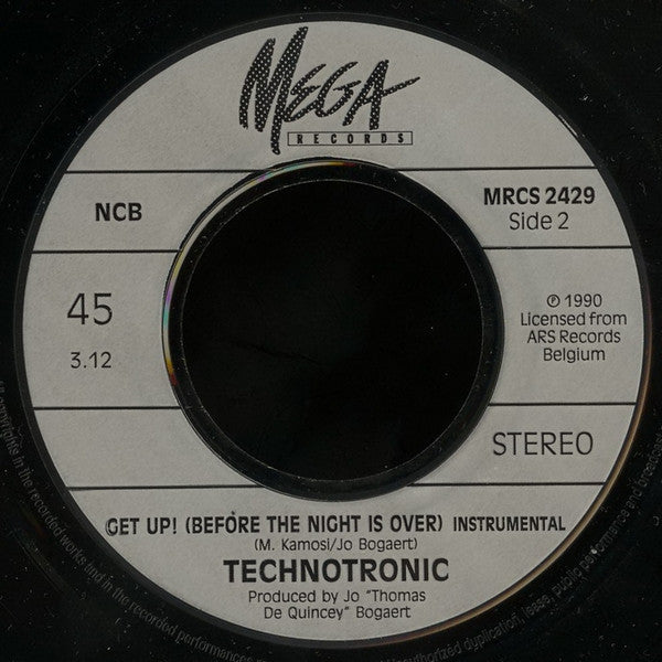 Technotronic : Get Up (Before The Night Is Over) (7")