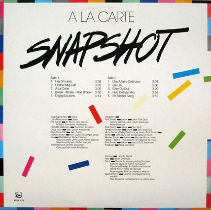 Snapshot (2) : A La Carte (LP, Album)