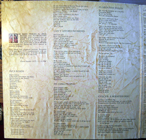 Frank Zappa And The Mothers Of Invention* : One Size Fits All (LP, Album, RP, Gat)