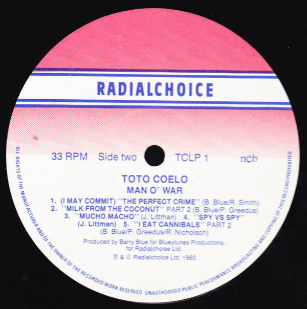 Toto Coelo : Man O' War (LP, Album)
