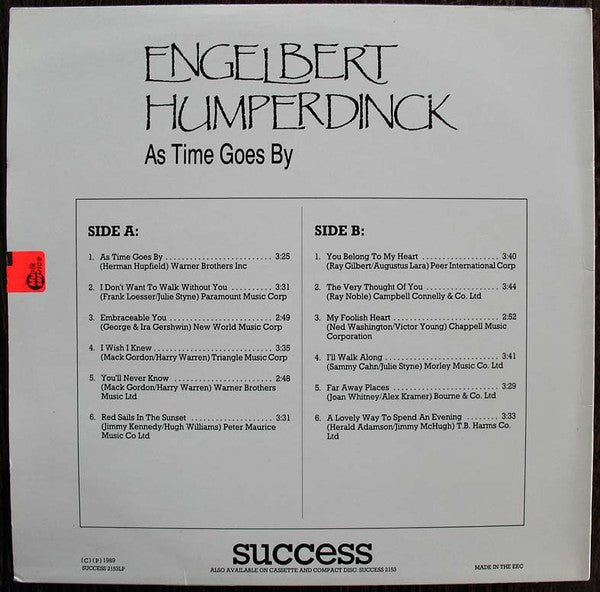 Engelbert Humperdinck : As Time Goes By (LP, Comp)