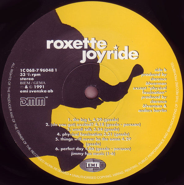 Roxette : Joyride (LP, Album)