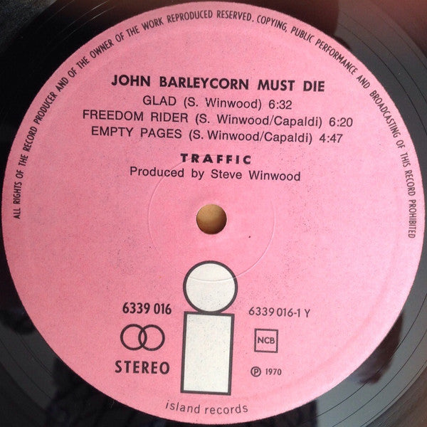Traffic : John Barleycorn Must Die (LP, Album, Gat)