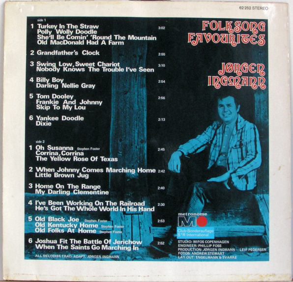 Jørgen Ingmann : Folksongs Favourites (LP, Album, Club, RE, S/Edition)