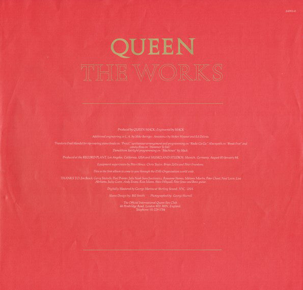 Queen : The Works (LP, Album)
