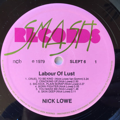 Nick Lowe : Labour Of Lust (LP, Album)