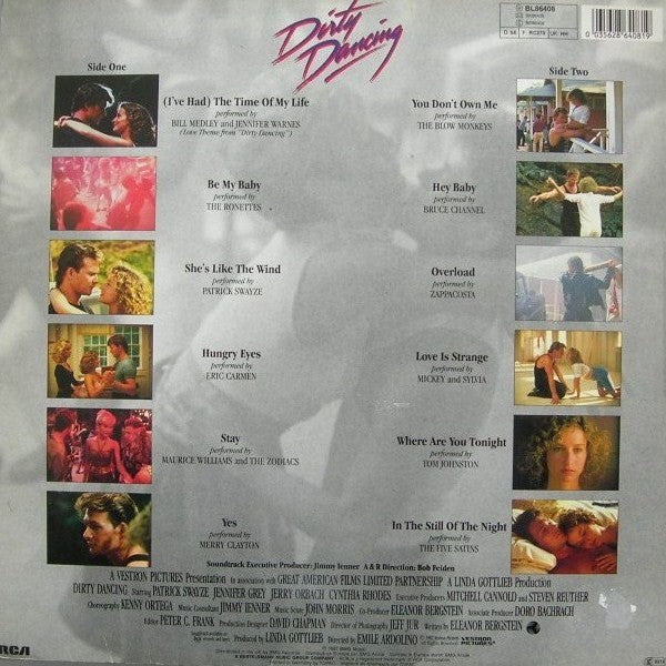 Various : Dirty Dancing (Original Soundtrack From The Vestron Motion Picture) (LP, Album, Comp, RP)