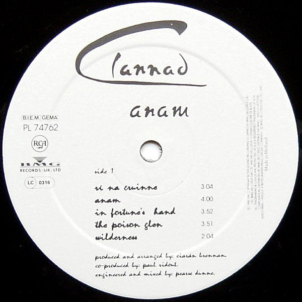 Clannad : Anam (LP, Album)