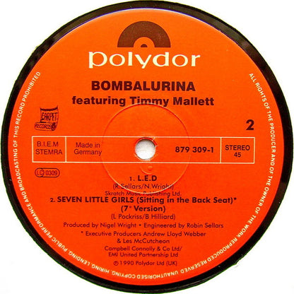 Bombalurina Featuring Timmy Mallett : Seven Little Girls (12")
