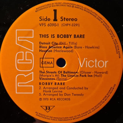 Bobby Bare : This Is Bobby  Bare (2xLP, Comp)