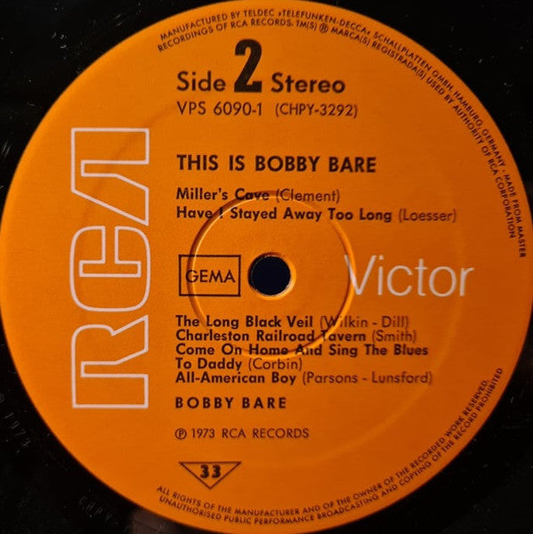Bobby Bare : This Is Bobby  Bare (2xLP, Comp)