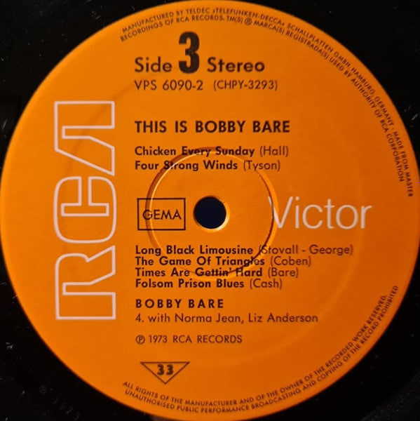 Bobby Bare : This Is Bobby  Bare (2xLP, Comp)