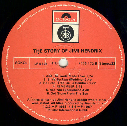 Jimi Hendrix : The Story Of Jimi Hendrix (2xLP, Comp, RP, Gat)