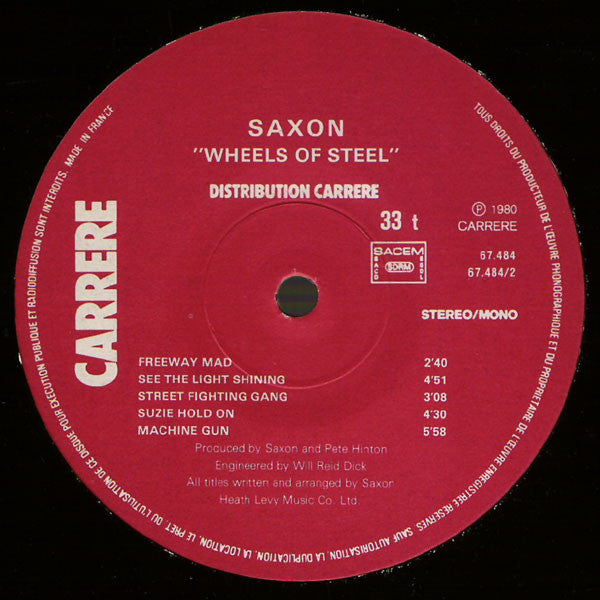 Saxon : Wheels Of Steel (LP, Album)