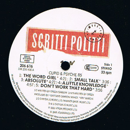 Scritti Politti : Cupid & Psyche 85 (LP, Album, Emb)
