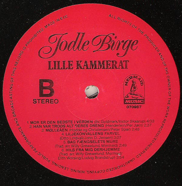 Jodle Birge : Lille Kammerat (LP, Album)