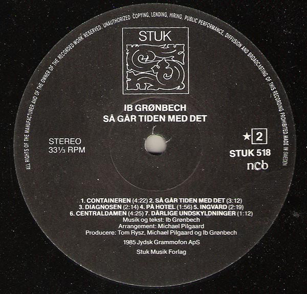 Ib Grønbech : Så Går Tiden Med Det (LP, Album)