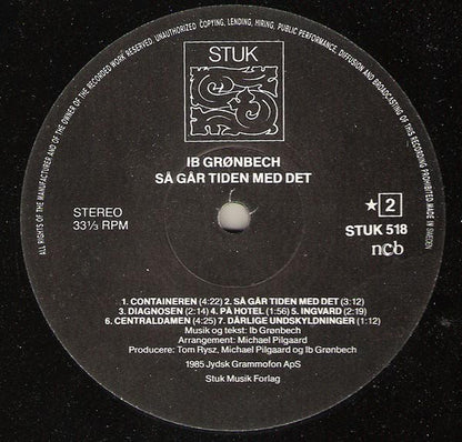 Ib Grønbech : Så Går Tiden Med Det (LP, Album)