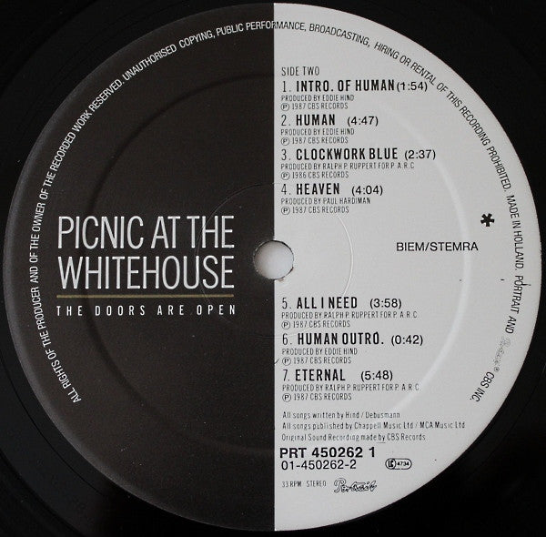 Picnic At The Whitehouse : The Doors Are Open (LP, Album)