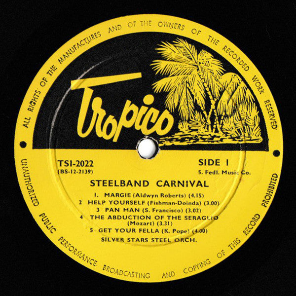 Silver Stars Steel Orchestra : Steelband Carnival (LP, Album)