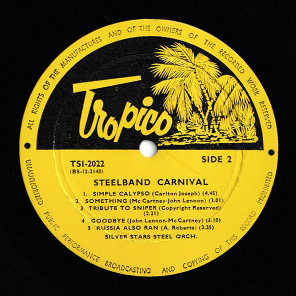 Silver Stars Steel Orchestra : Steelband Carnival (LP, Album)