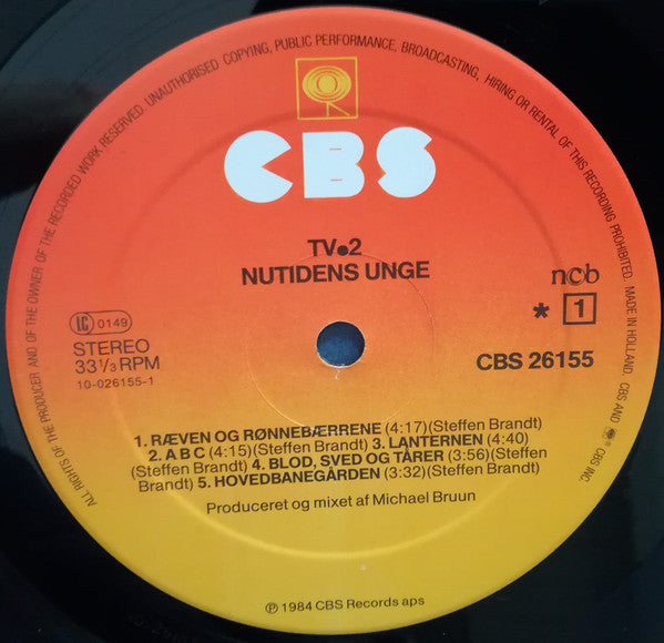 tv•2* : Nutidens Unge (LP, Album, Sun)