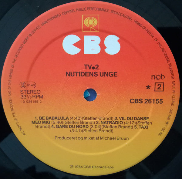 tv•2* : Nutidens Unge (LP, Album, Sun)