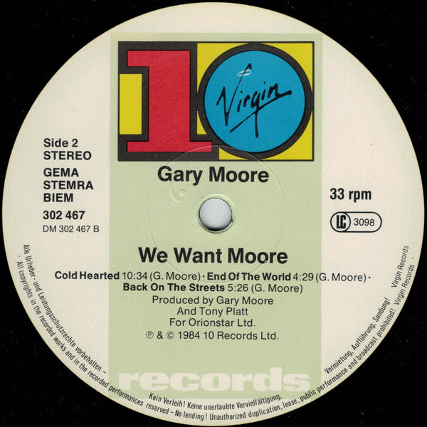 Gary Moore : We Want Moore! (LP, Album + 12")