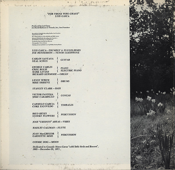 Luis Gasca : For Those Who Chant (LP, Album, Ter)