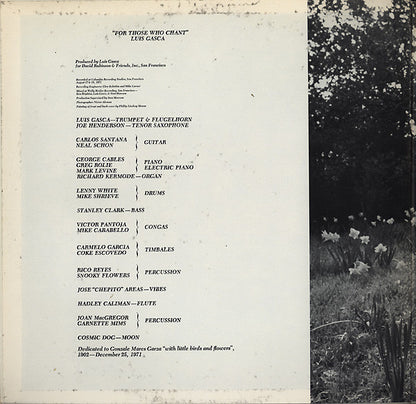 Luis Gasca : For Those Who Chant (LP, Album, Ter)