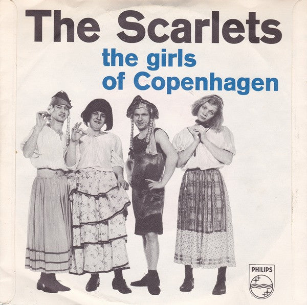 The Scarlets : The Girls Of Copenhagen / I Do Not Wanna Cry Anymore (7", Single, Mono)