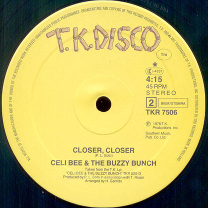 Celi Bee & The Buzzy Bunch : Superman / Closer, Closer (12")