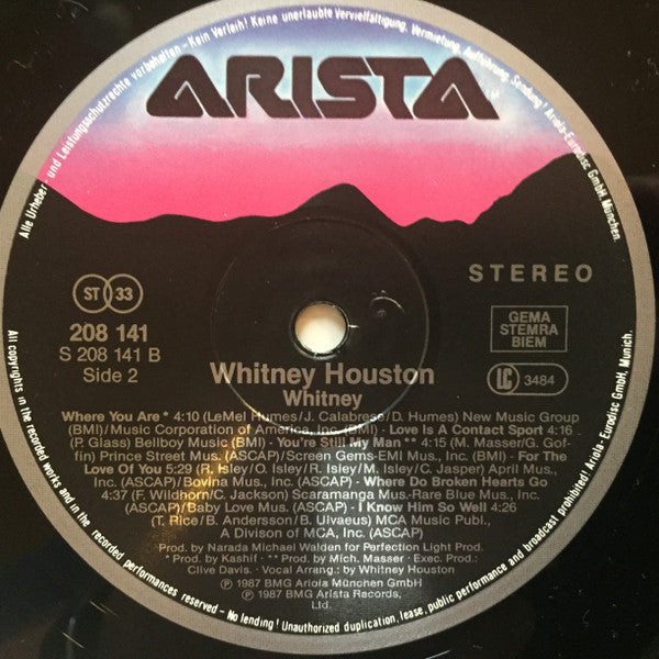 Whitney Houston : Whitney (LP, Album)