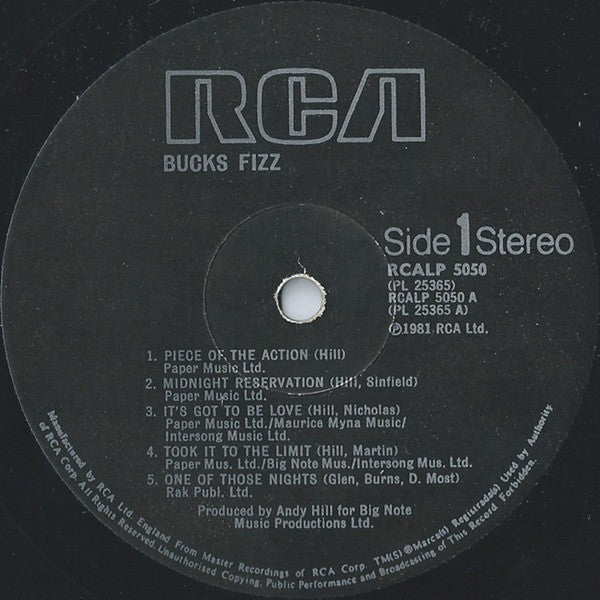 Bucks Fizz : Bucks Fizz (LP, Album)