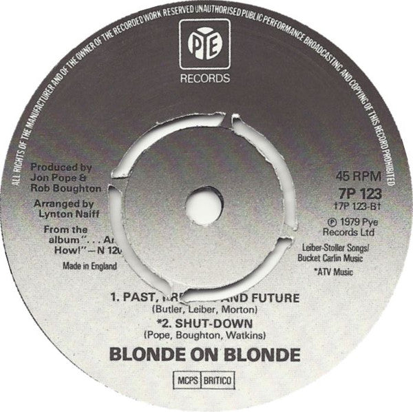 Blonde On Blonde : The Letter (7", Single, Pus)