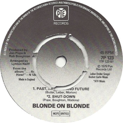 Blonde On Blonde : The Letter (7", Single, Pus)