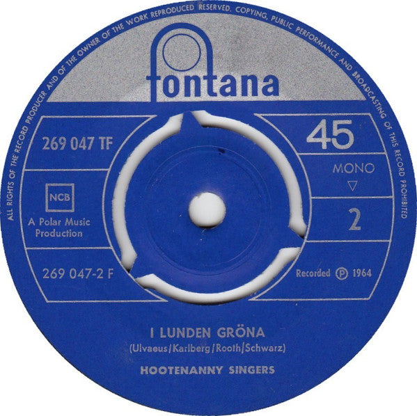 Hootenanny Singers : Gabrielle / I Lunden Gröna  (7", Single, Mono)