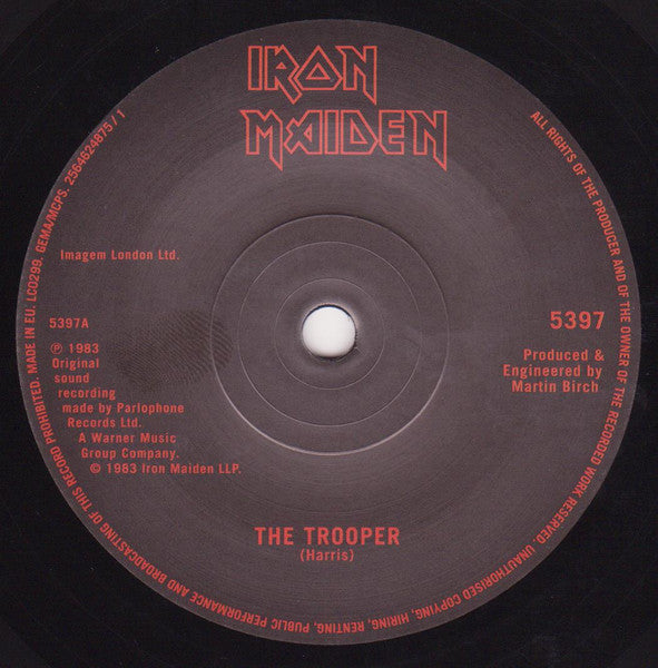 Iron Maiden : The Trooper (7", Single, RE)