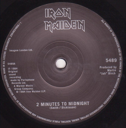 Iron Maiden : 2 Minutes To Midnight (7", Single, RE)