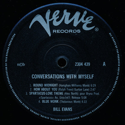 Bill Evans : Conversations With Myself (LP, Album, RE)